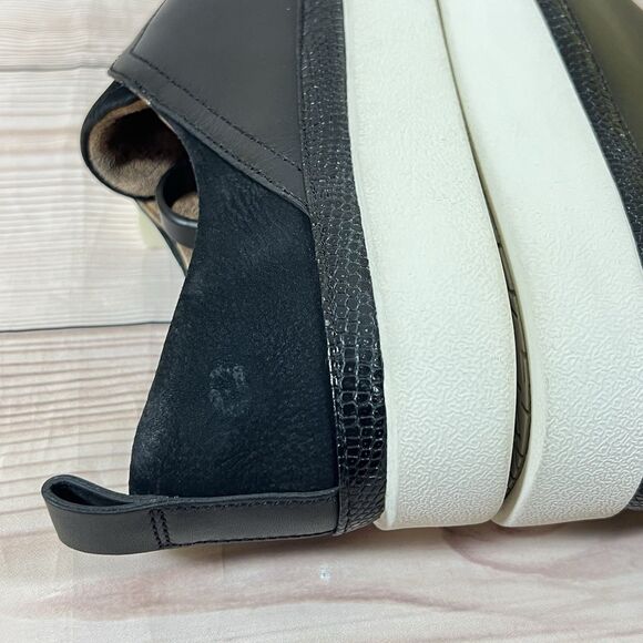 Vionic ZINAH Slip On Sneaker Womens 8 Black Leather Suede Casual Orthotic Shoes - Picture 7 of 15